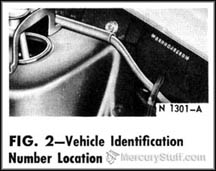 1963 Mercury Meteor VIN Identification